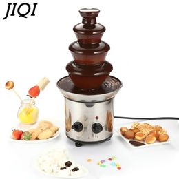 Other Kitchen Dining Bar JIQI Chocolate Fountain Fondue Event Wedding Children Birthday Festive Party Supplies Christmas Waterfall Machine 231113