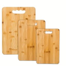 3pcs/set, Chopping Board, Bamboo Cutting Board, Household Butcher Block, Safety Cheese Charcuterie Board, Washable Fruit Board, Kitchen Gadgets