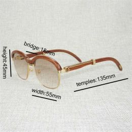 HHH Wood signer Women Wrap Style Sunglasses Gafas Men for Outdoor Round Clear Glass Frame Shades Eyewearkia 2023