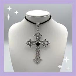 Choker Gothic Limited Black Velvet Cross Bead Necklace Grunge Jewellery Gorgeous Women Punk Gift Statement Goth