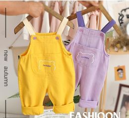 Overalls VIDMID Girls suspenders spring and autumn baby children's wear kids girls suspenders trousers foreign cotton pants P6542 230414