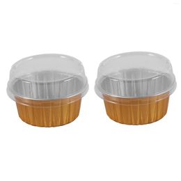 Baking Tools (5 In A Dozen)200Pcs Disposable Aluminium Foil Cups Creme Brulee Dessert Oval Shape Cupcake With Lids Cake Egg