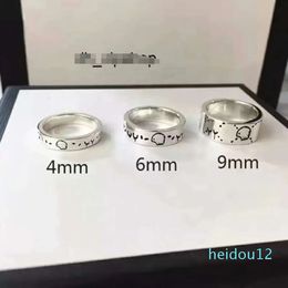 Band Rings Unisex luxury Ring for Men Women Unisex Ghost Rings Jewelry Sliver Color top