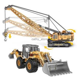 Diecast Model Cars Diecasts Mini Tractor Excavator Crane Bulldozer Toy Boy Car Vehicle Toys Models Dump Truck Alloy+Plastic Education WholesaleL231114