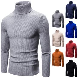 Mens Sweaters Autumn and Winter Turtleneck Sweater Male Korean Version Casual Allmatch Knitted Bottoming Shirt 231113