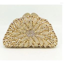 Evening Bags Flower Wedding Bride Crystal Clutch Purse Bag Women Formal Dinner Bridesmaid Banquet Handbag Bridal Lady