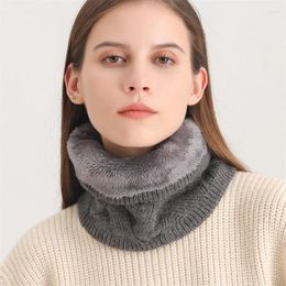 Scarves 2023 Thick Fashion Women Snood Downy Neck Winter Warm Ring Scarf Muffler Female Wraps Unisex Solid Men Outdoor Decorate