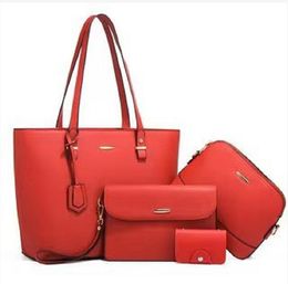 Trendy Versatile Women's Bag Vintage Lady One-shoulder Handbag New high-capacity stylish cross-body four-piece set mother bag