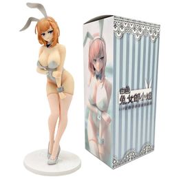 Action Toy Figures 23cm Astrum Design White Bunny Girl Sexy Anime Figure Anna Hananoi illustration by Kai Tomohiro Action Figure Model Doll Toys AA230413