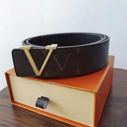 2022 Belts for jeans Luxury Design Women needle buckle Fashion Letters Plaid Print Golden belt imitation party Favours with box size fashion
