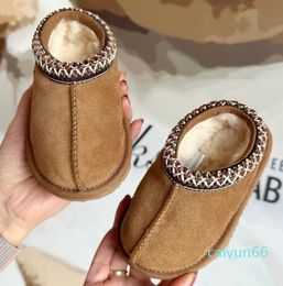 Kids Toddler Slippers Baby Boots Chestnut Fur Slides Sheepskin Shearling Classic Ultra Boy Girls Mini Boot Winter Mustard Seed Mules Slip-on Wool