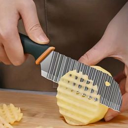 1pc, Multifunctional Wolf Tooth Potato Knife - Perfect for Cutting Vegetables and French Fries - Durable and Easy to Use - Essential Kitchen Tool