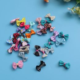 Dog Apparel 30 Pcs Girl Scrunchies Bowknot Pet Hair Clips Clip Bows Dogs Kids Small Duck