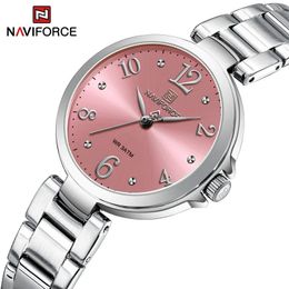 Womens Watches Top Brand NAVIFORCE Luxury Women Stainless Steel Band Waterproof Female Quartz Wristwatch Romantic Montre Femme 231114