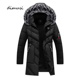 Men's Down Parkas DIMUSI Winter Men's Long Jacket Fashion Men Fur Collar Thermal Parkas Classic Coats Casual Warm Windbreaker Padded Men Clothing J231111