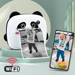 Toy Cameras Instant Print Camera Thermal Printing Po Camera Kid WIFI Digital Camera Girls Toy Child 1080P HD Video Camera Boys Birth Gift 230414