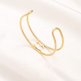 Fashion Bangle Womens Love Gifts Gold Plated Designer Jewellery Cuff Celtic Style Wedding Party Open Bracelet Wholesale ZG2250