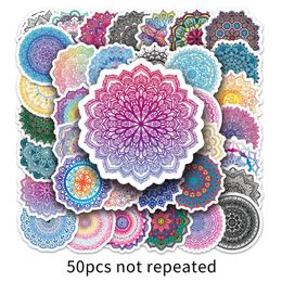 50Pcs Wholesale Mandala Stickers Waterproof Sticker For Luggage Laptop Guitar Skateboard Notebook Water Bottle Phone Case Car Decals