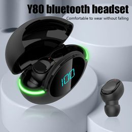 TWS Air Pro Y80 Earphone Bluetooth Headphones with Mic LED Display Air Earbuds for Apple IOS Android Wireless Bluetooth Headset