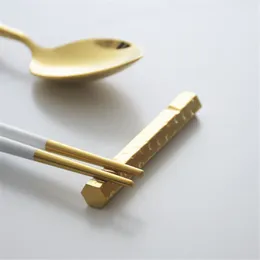 Table Mats Hammer Pattern 304 Stainless Steel C6hopstick Rest Spoon Holder Put Chopsticks Ornament Dinning Room El Tableware Placemat