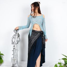 Stage Wear Sexy Lace Bellydance Top Women Practise Gypsy Clothing Dance DDY01