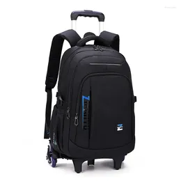 School Bags Men Travel Luggage Backpack Boy Trolley Junior High Rolling Backpacks Kids Bookbag Wheeled Bag