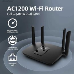 Routers PIX-LINK AC06 Wireless Wi-Fi Router 1200Mbps Dual Band Gigabit Home Router Gigabit LAN Ports Internet 802.11ac With 4 Antenna Q231114