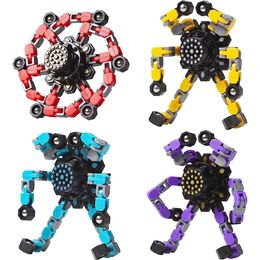 Transformable Fidget Spinners Stress Relief Sensory Toys Fingertip Gyros Spinner Party Favours for ADHD Autism Kids Adults