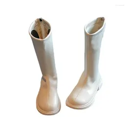 Boots Girls Leather High Fashion Children Soft Long Boot Waterproof Kids Breathable