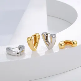 Hoop Earrings Heart Gold Plated Copper For Women Luxury Designer Jewellery Accessories