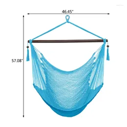 Camp Furniture 78 Hanging Chair Light Blue - With Pendant