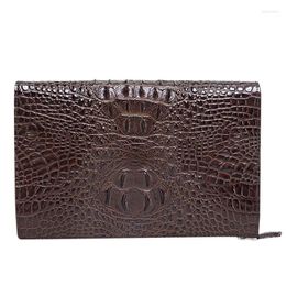 Wallets Men's Business Luxury Handbag Genuine Leather Trend Zipper Clutch Phone Bag High Quality Clip Capacity Fashion Wallet