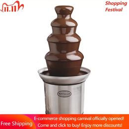 Other Kitchen Dining Bar 4layer 2pound stainless steel chocolate fountain perfect for other sauces appearance 231113