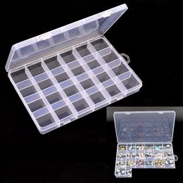 Jewelry Boxes Transparent Box 24 Grids Ring Nail Art Tips Rhinestones Decoration Container Pill Storage Case Organizer Drop Dhgarden Dhfa8