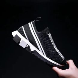 2024 Stretch Designer Sorrento Men Mesh Sneakers Trainers With Rhinestones Crystals Mens Slip-on Sneaker Black White Red Glitter Flat Shoes With Box 35-46
