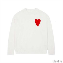 Amis Am i Paris Cardigan Sweater Winter Warm Designer Sweat France Fashion Brand a Word Heart Love Embroidery Casual Hoodies Amiparis Amisweater V7sb