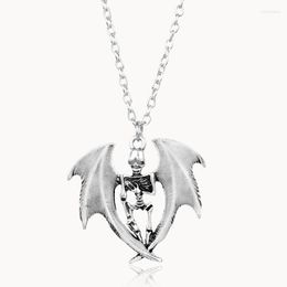 Chains Dongsheng Fashion Hollow Skull Glow In The Dark Choker Luminous Necklace Head Bat Halloween Christmas Gifts -30