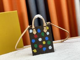 23ss Top Shoulder Bag X YK Petit Sac Plat Mini Yayoi Kusama Womens Designers Luxurys Tote PAINTED DOTS Cross Body Leather Sac Plat Organ Handbag M69442 M81867