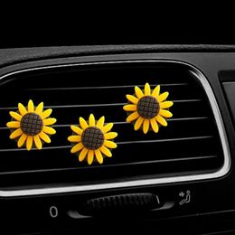 Car Air Freshener Sunflower Car Perfume Fragrance Diffuser Air Fresheners with Clip Auto Vents Scent Solid Aromatherapy Deodorization Car Decor 231113