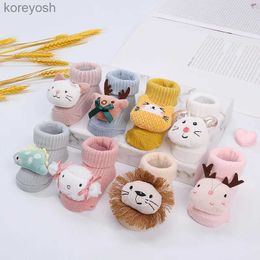 Kids Socks Kaii Cotton Soft for Newborn Infant Baby Cartoon Animal 3D Doll for Boys Girls Infant Toddler FloorL231114