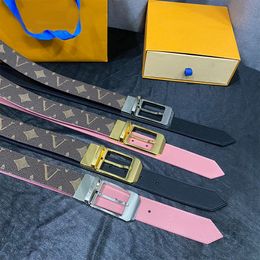 Designer Belt Mens Reversible Cowskin Belts for Man Woman Classic Needle Buckle 4 Optianal Width 3.5CM With Box