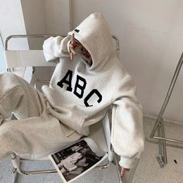 Season 7 Main Line ABC Letter Brand Sweatshirts High Street Loose Oversized Hoodies for Men and Women