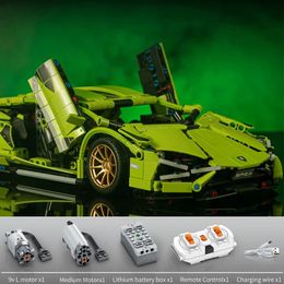 Blocks High Tech Racing Car Lambor Sian FKP 37 Bricks Set Compatible With 42115 Technical Building Toys Kids Christmas Gifts 231114