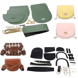 Bag Parts Accessories Accessories DIY Hand Stitching Bag Set Making Kit Handmade Leather Handbag Sewing Saddle Bag With Shoulder Strap for Women 231114