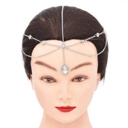 Hair Clips Bridal Flower Forehead Headband Head Chain For Women Girls Bridesmaid Wedding Dance Party Accessories