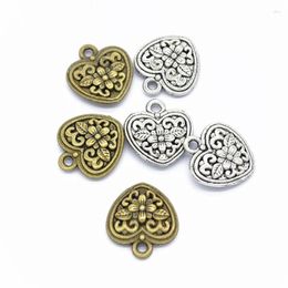 Charms 30 Pieces/Lot 20 19mm Metal Heart Shape Pendant Necklace Bracelet Accessories DIY For Jewelry Making
