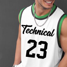 Men's Tank Tops Gym Fitness Top Bodybuilding Sleeveless Shirt Male Mesh Breathable Sports Undershirt Workout Running 23 Vest 230414