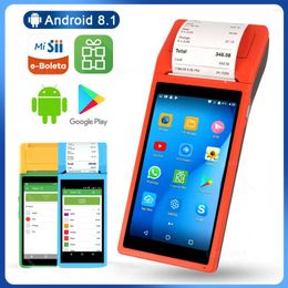 Android POS Device With Printer 58mm Bluetooth Thermal Receipt Portable Terminal Handheld PDA Point Of Sale System