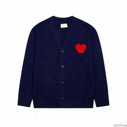 Designer Amis Unisex AM I Paris Sweater Amiparis Cardigan Sweat France Fashion Knit Jumper Love A-line Small Red Heart Coeur Sweatshirt S-xl 3KCO