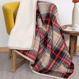 Blankets Battilo Christmas Blanket Winter Warm Fleece Cashmere Throws For Sofa Bed Plaid Bedspread on the Bed Decorative Sofa Blanket 230414
